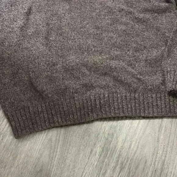 Chaps Ralph Lauren Men's Mock Neck Brown Henley Sweater with Elbow Patches Small - Picture 5 of 7